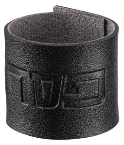 Picture of Faux Leather Napkin Rings Pesach Embossed Black 4 Pack